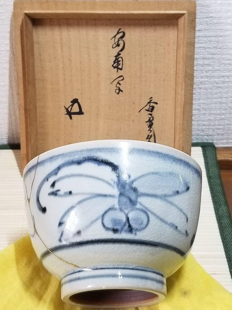 【鵬雲斎大宗匠　書付】京都　龍谷窯 　宮川香雲 作　抹茶茶碗　茶碗 金継ぎ 41 Amazon.co.jp: 鵬雲斎大宗匠 書付京都 龍谷窯 宮川香雲 作 抹茶